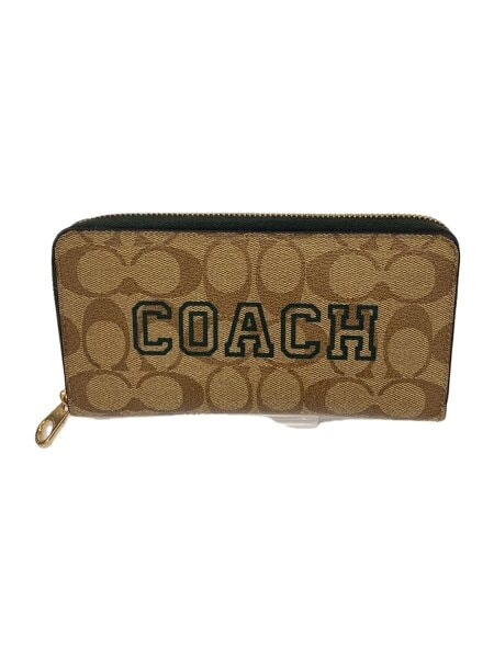 COACH(コーチ) / シグネチャー/ラウンドファスナー/長財布/PVC/BRW/総 