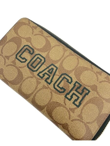 COACH(コーチ) / シグネチャー/ラウンドファスナー/長財布/PVC/BRW/総 