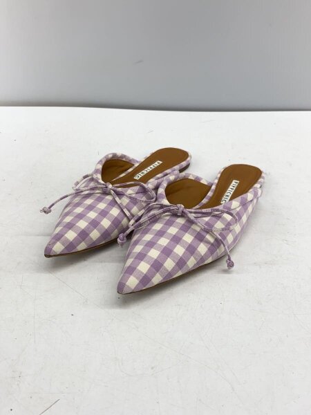 PIPPICHIC / フラットミュール/ギンガムチェック/37.5/PUP PIPPICHIC(ピッピシック) / フラットミュール/ギンガムチェック/37.5