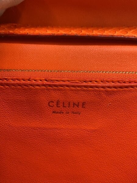 CELINE(セリーヌ) / クラシックボックス/パイソン/ショルダーバッグ 