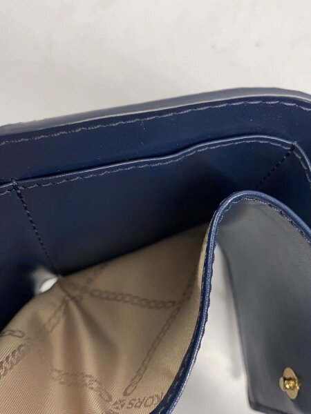 MICHAEL KORS(マイケルコース) / 3つ折り財布/レザー/NVY/ストライプ