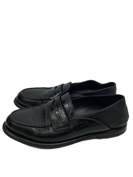 LOEWE(ロエベ) / クロコ型押し/ローファー/40/BLK/レザー | 中古品の 