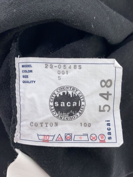 sacai(サカイ) / CITY COUNTRY CITY/長袖Tシャツ/5/コットン/BLK/23 
