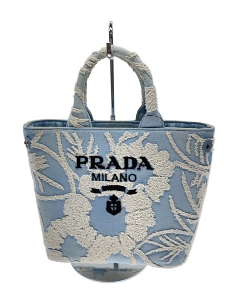 PRADA(プラダ) / ドリル2WAYハンドバッグ/ハンドバッグ/キャンバス/BLU 