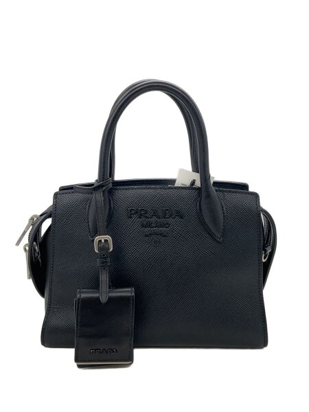 人気 プラダ モノクローム ハンドバッグ 2way サフィアーノ 黒 PRADA モノクローム 2way サフィアーノ 黒 1BA156