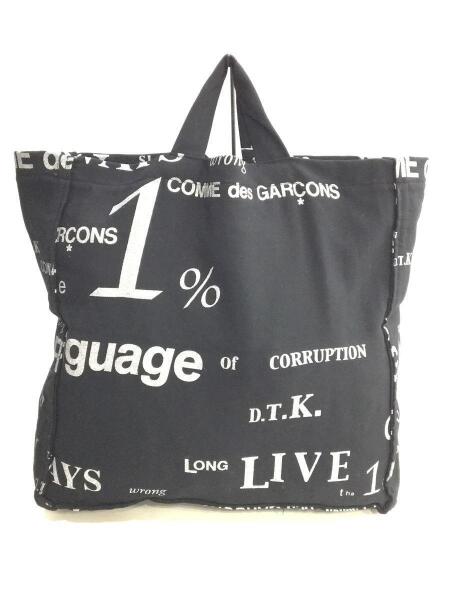 COMME des GARCONS(コムデギャルソン) / GLITTER LOGO TOTE BAG/ウール 