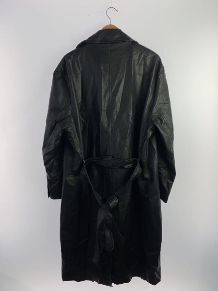 【古着】ZARA フェイクレザー チェスターコート ZARA(ザラ) / チェスターコート/M/フェイクレザー/BLK/無地 | 古着の