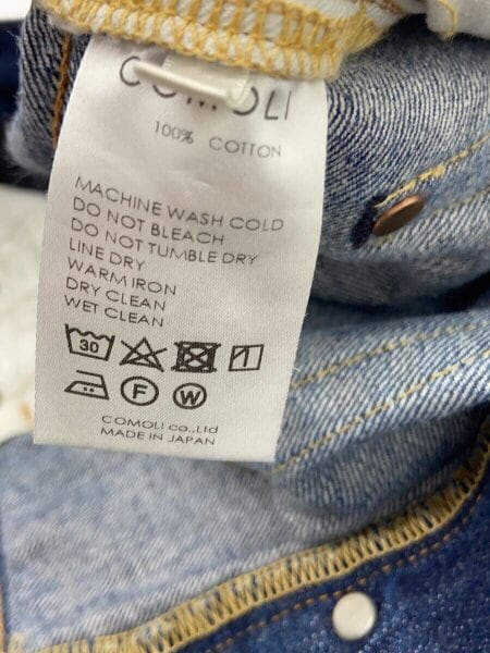 COMOLI / 21AW/デニム5Pパンツ/日本製/隠しリベット/3/コットン/NVY/無地/U03-03013 COMOLI(コモリ) / 21AW/デニム5Pパンツ/日本製/隠しリベット/3
