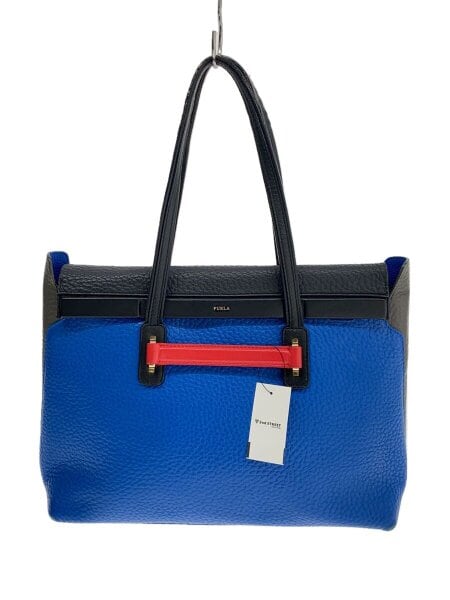 FURLA(フルラ) / バイカラー/トートバッグ/レザー/BLU | 中古品の販売 