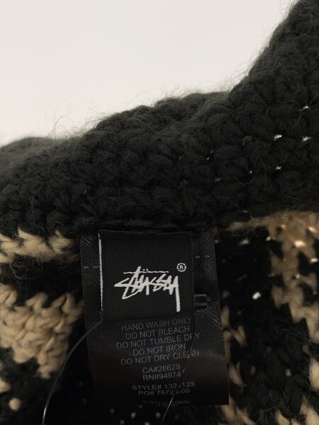 STUSSY / 22AW/Knit Bucket/ハット/ニット/アクリル/BLK/総柄/メンズ/1321125 STUSSY(ステューシー) / 22AW/Knit Bucket/ハット/ニット/アクリル/BLK