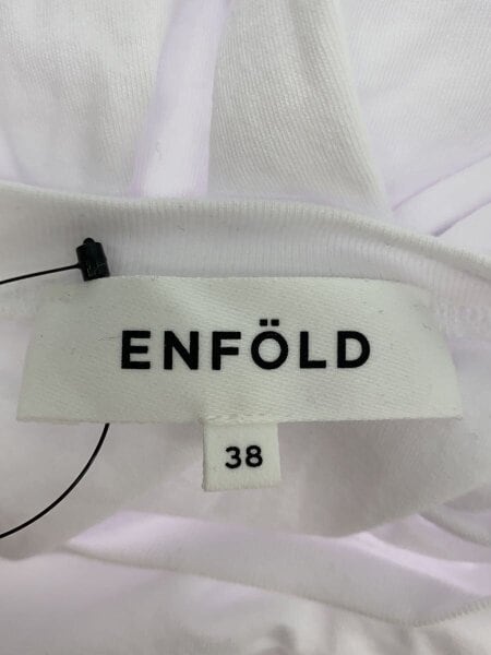 ENFOLD(エンフォルド) / Tシャツ/38/コットン/WHT/無地/300IS280-2511