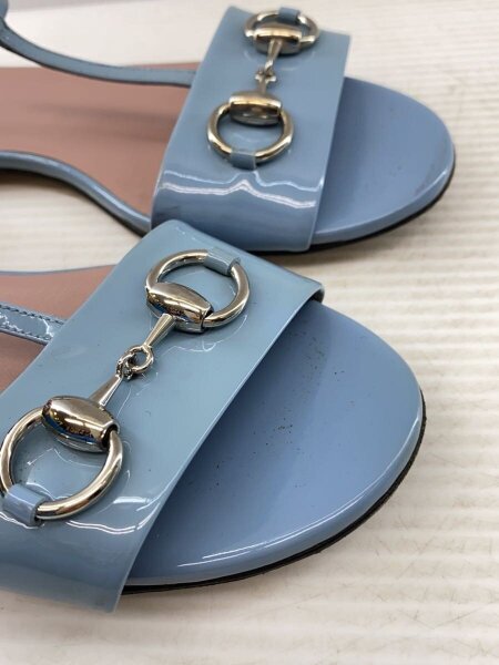 GUCCI(グッチ) / ホースビット/エナメルストラップサンダル/35/BLU 