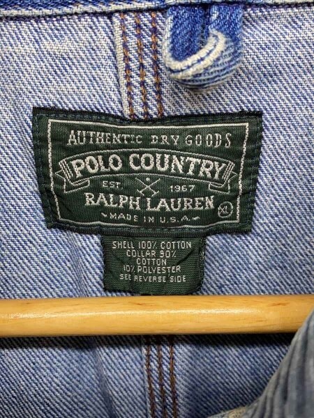 POLO COUNTRY(ポロカントリー) / 90s/USA製/襟コーデュロイ/デニム