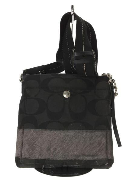 COACH(コーチ) / ショルダーバッグ/キャンバス/BLK/総柄/シグネチャー