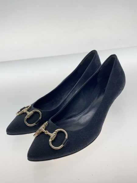 GUCCI(グッチ) / ホースビット/ggキャンバスパンプス/36/BLK/228242