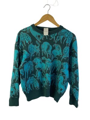 Yves Saint Laurent 90s 金ボタン ロングニット M ウール 希少 美品 