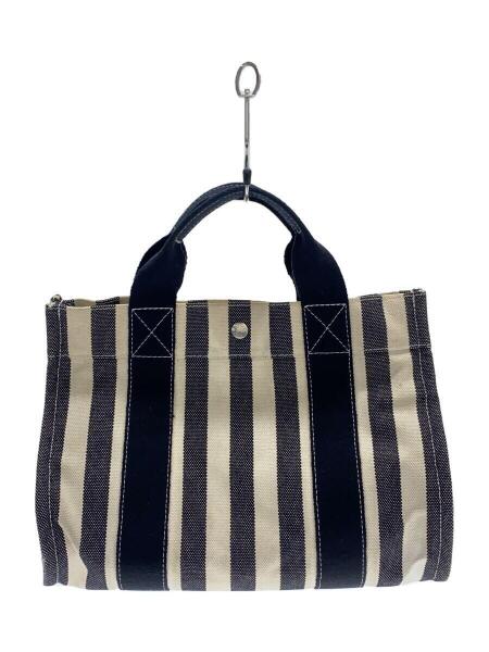 エルメスキャンバス ストライプ トートバッグ