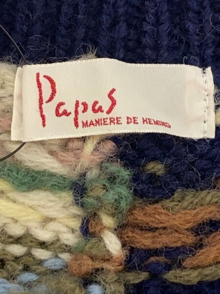 Papas(パパス) / パッチワーク/ニット・セーター(厚手)/--/ウール 