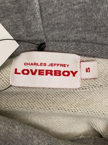 CHARLES JEFFREY LOVERBOY / 猫耳ショート丈パッチワークパーカー/S/コットン/GRY CHARLES JEFFREY LOVERBOY(チャールズジェフリーラバーボーイ) / 猫耳
