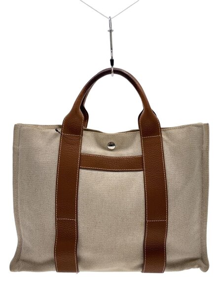 HERMES(エルメス) / サックアーネMM/トートバッグ/キャンバス/BEG/全体 