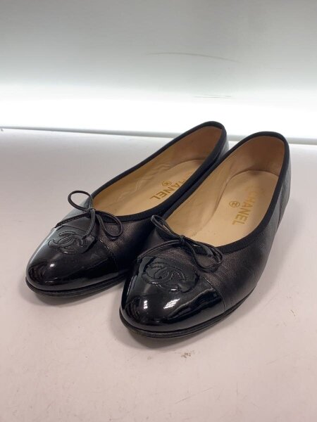CHANEL ブラック フラットシューズ シャネル フラットシューズ 34 1/2C