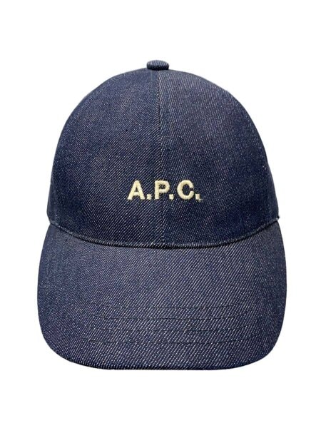 希少！A.P.C. デニムロゴキャップ アーペーセー 正規品 メンズ レディース A.P.C.(アーペーセー) / ロゴ刺繍/キャップ/S/デニム/NVY/レディース