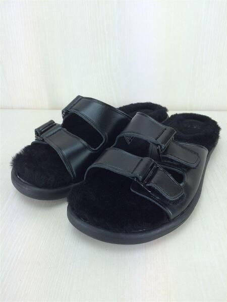 UGG 黒 ファーサンダル ストラップ付き UGG 黒 ファーサンダル ストラップ付き UGG 【並行輸入品】アグ UGG