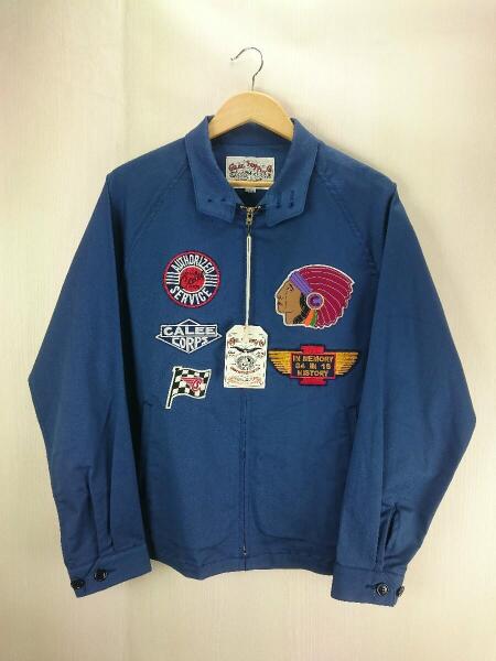 未使用 CALEE キャリー Stand collar work jacket CL-18AW013 ワークジャケット ネイビー 紺 L タグ付き 70008587