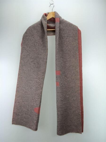 Acne Studios ロゴマフラー グレー/ピンク Acne Studios(Acne)(アクネストゥディオズ(アクネ)) / 大判ロゴ
