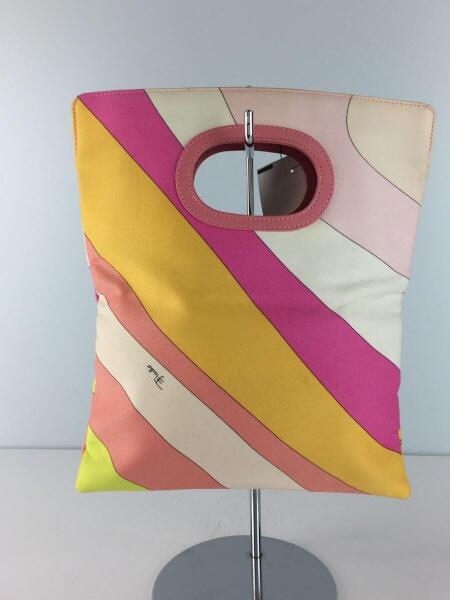 エミリオ・プッチ ポーチ バッグ 美品✨エミリオプッチ ポーチ ミニハンドバッグ 総柄 ナイロン ピンク