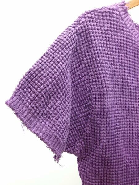 AMERI(アメリヴィンテージ) / WAFFLE DAMAGE KNIT TOP/トップス