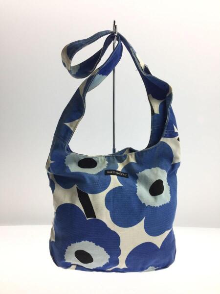marimekko フラワーパターン ショルダーバッグ ブルー ショルダー 