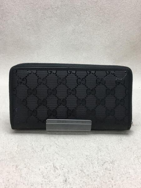 GUCCI(グッチ) / 長サイフ_GGインプリメ/PVC/BLK/307982/ラウンド