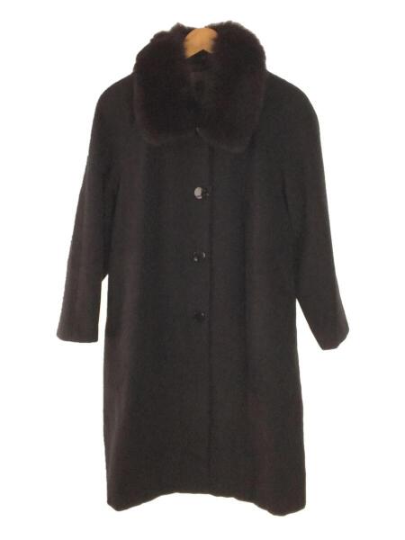 美品)Burberryファー付き黒ロングコート 中古・古着通販】BURBERRY 