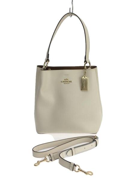 COACH(コーチ) / 2WAY/トートバッグ/ショルダーバッグ/レザー/WHT