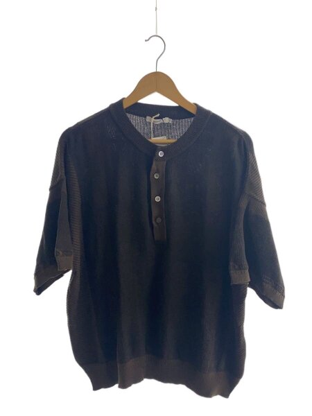 YASHIKI(ヤシキ) / 25SS/Fumon Henley Knit/カットソー/1/コットン/BRW 