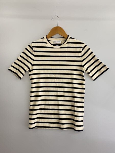 JIL SANDER(ジルサンダー) / Tシャツ/S/コットン/BEG/ボーダー 