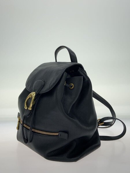 バッグ 【・極美品】COACH コーチ リュック ポリウレタン×レザー 巾着型