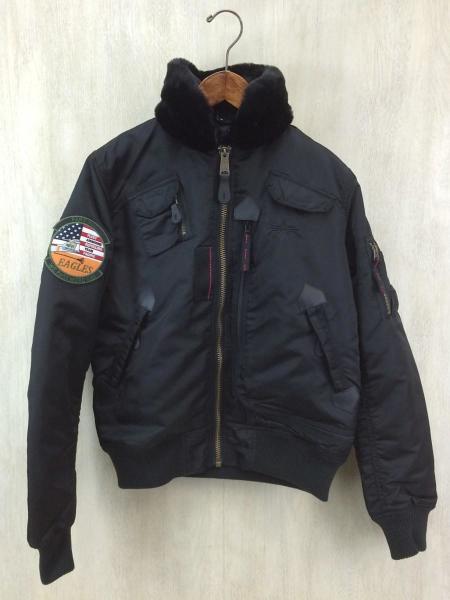 アルファインダストリーズ フーデット フライトジャケット ブラック ALPHA INDUSTRIES(アルファインダストリーズ) / フーデッドリブ