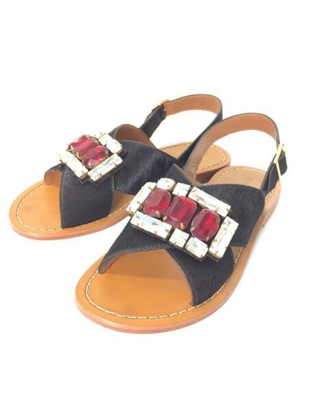 MARNI マルニ ビジューサンダル 37 23.5 （MARNI([イリョウ/フクショク  