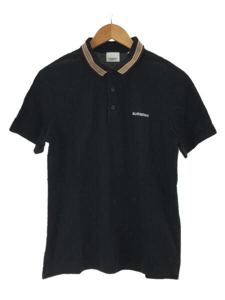 BURBERRY / JOHNSTON POLO SHIRT/ポロシャツ/M/コットン/BLK/8007694 JOHNSTON POLO SHIRTS/ポロシャツ/M/コットン/ブラック/8007694