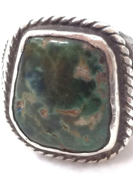Hozho(ホゾ) / スクエアターコイズリング/22号/シルバー | 中古品の  