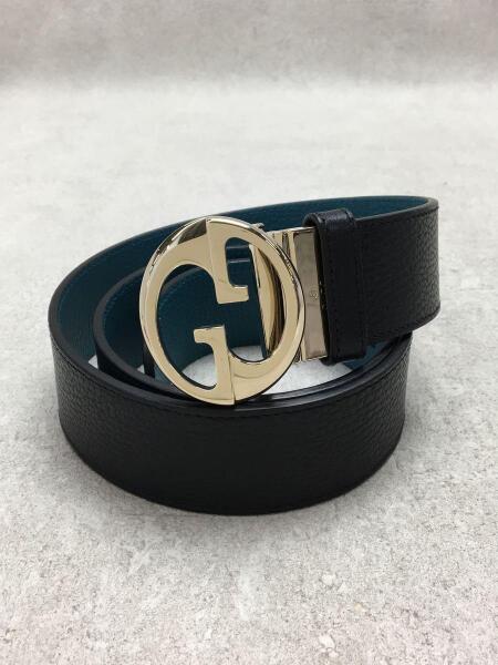 GUCCI(グッチ) / GGマーク/リバーシブルベルト/レザー/ブラック×ブルー