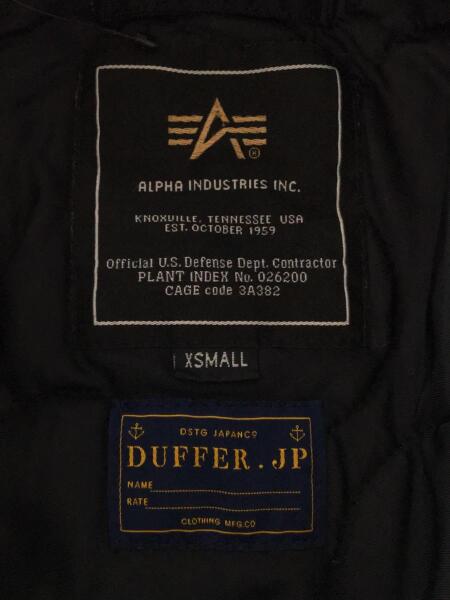 ALPHA INDUSTRIES(アルファインダストリーズ) / ×DUFFER/MA-1/毛玉有 