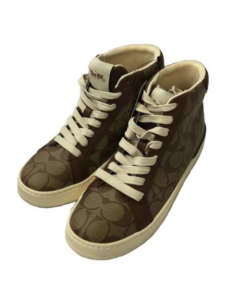 COACH◇ハイカットスニーカー/24cm/BRW/G5367/シグネチャー COACH