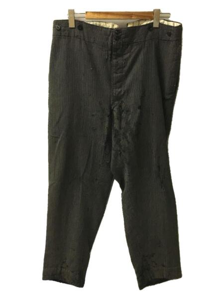 40s襤褸フレンチヴィンテージ チェックコットンパンツ