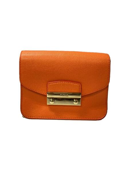 FURLA(フルラ) / チェーンショルダーバッグ/レザー/オレンジ | 中古品 