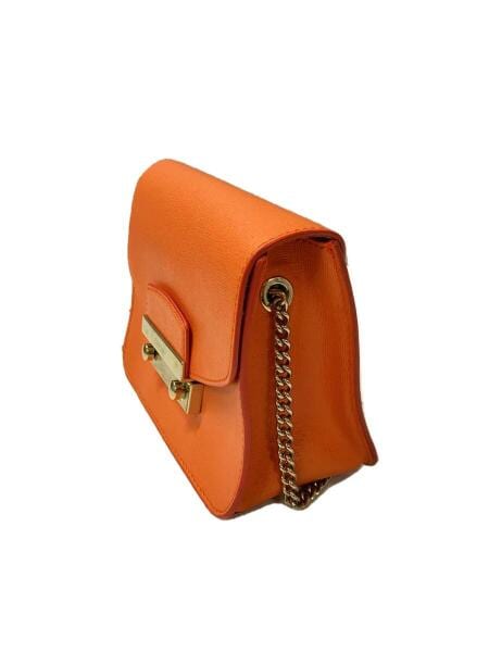 FURLA(フルラ) / チェーンショルダーバッグ/レザー/オレンジ | 中古品 
