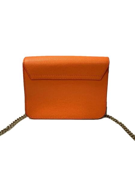 FURLA(フルラ) / チェーンショルダーバッグ/レザー/オレンジ | 中古品 