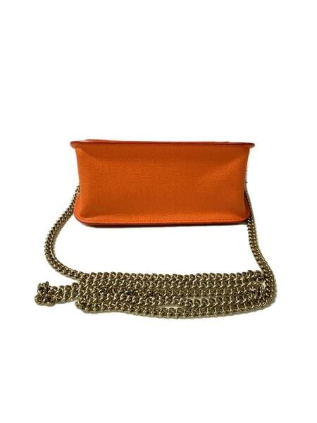 FURLA(フルラ) / チェーンショルダーバッグ/レザー/オレンジ | 中古品 